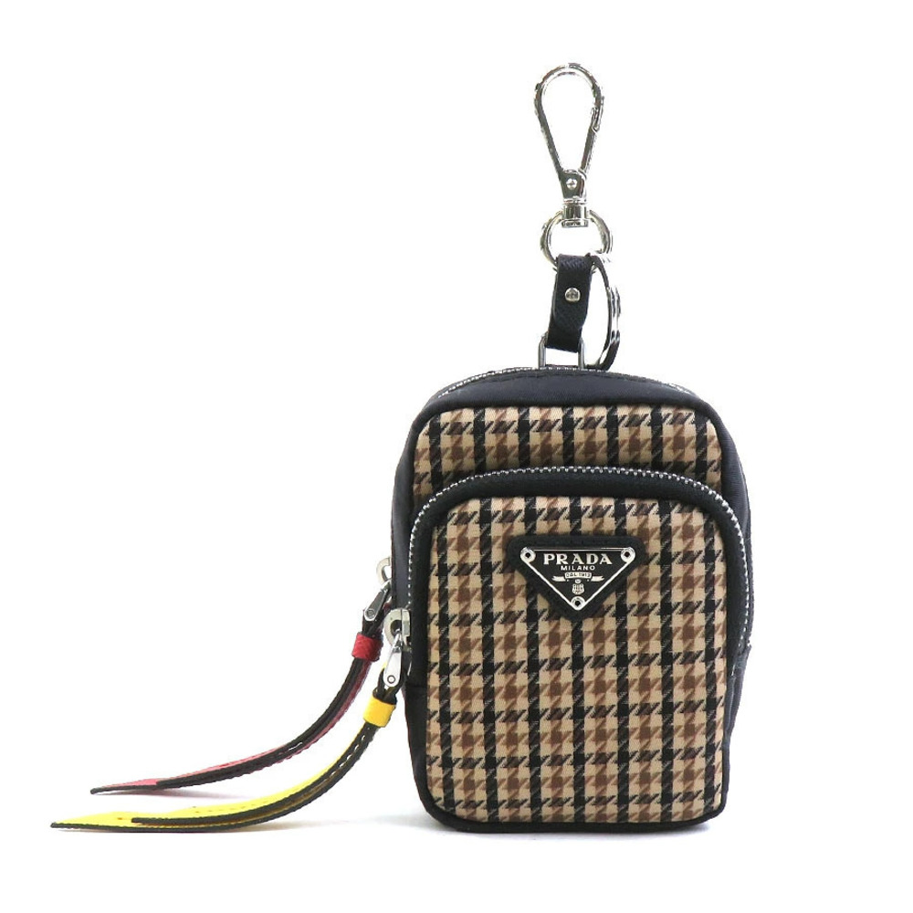 Prada Pouch Clutch Brown Black